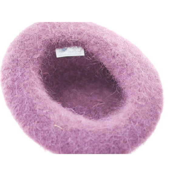 HEIRLOOMS Scandinavian Weave and Knit Purple Wool Hobo Hat - Picture 7 of 7